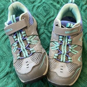 Merrell M-Trail Chaser Kid's Hiking Shoes Size 1.5 M  Gray Lace Up Sneakers NEW